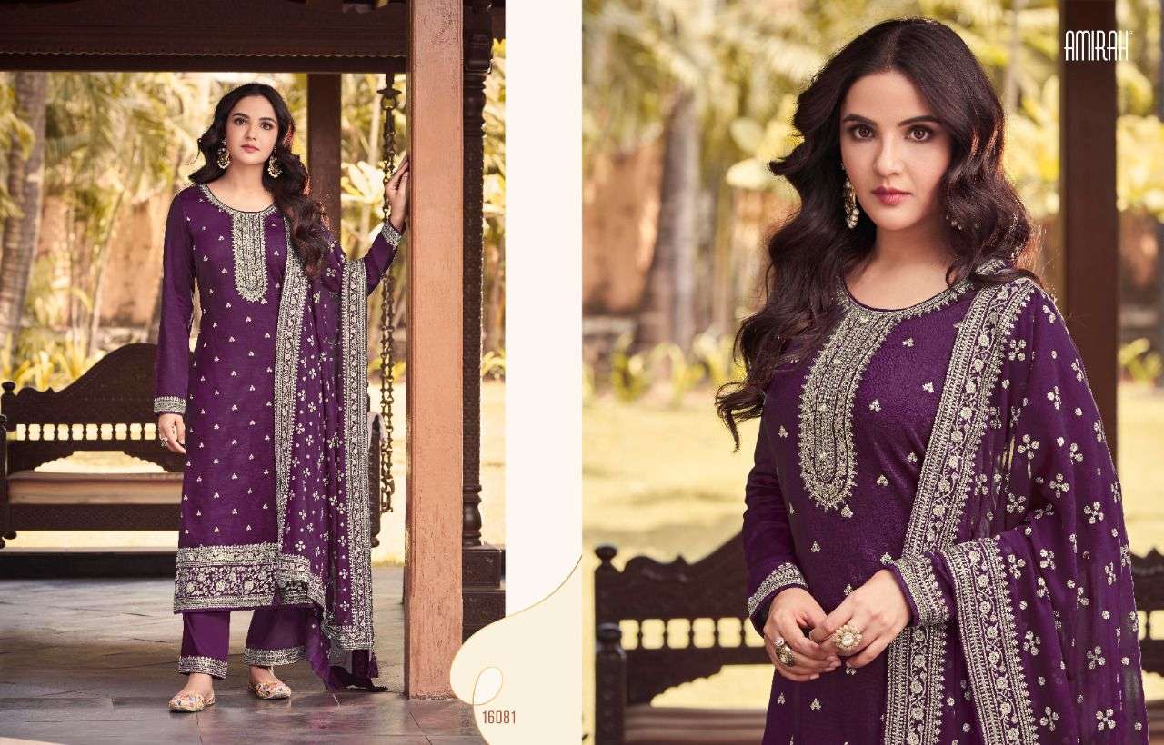 Rutaba By Amirah 16081 To 16086 Series Beautiful Suits Colorful Stylish Fancy Casual Wear & Ethnic Wear Dola Silk Dresses At Wholesale Price