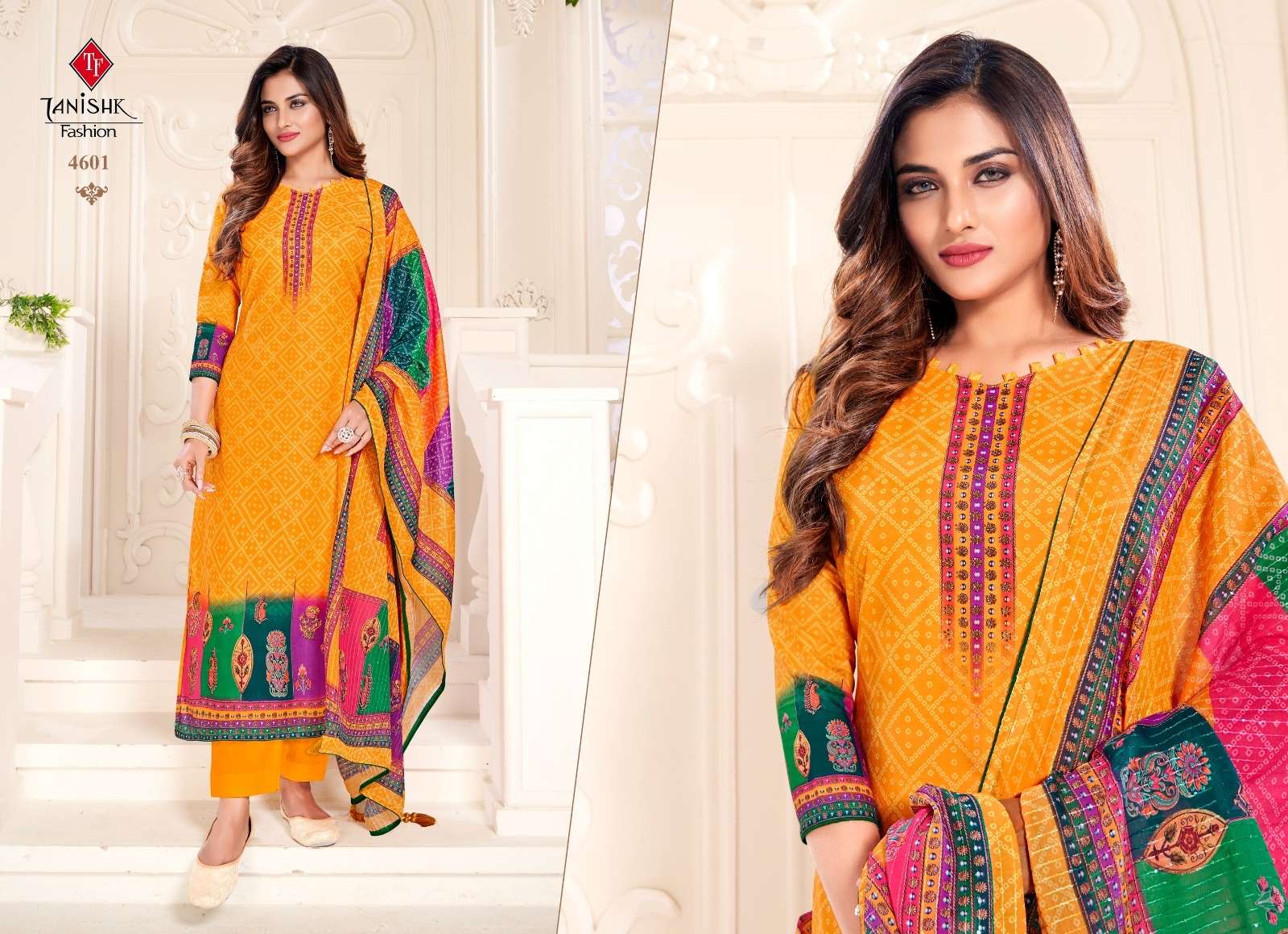 Ek-Punjabi Kudi By Tanishk Fashion 4601 To 4606 Series Beautiful Suits Colorful Stylish Fancy Casual Wear & Ethnic Wear Muslin Digital Print Dresses At Wholesale Price