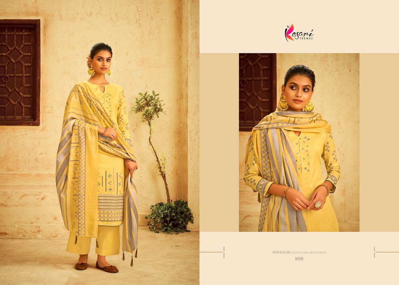 ALISHA BY KESARI TRENDZ 1001 TO 1006 SERIES BEAUTIFUL SUITS COLORFUL STYLISH FANCY CASUAL WEAR & ETHNIC WEAR COTTON LAWN PRINT DRESSES AT WHOLESALE PRICE