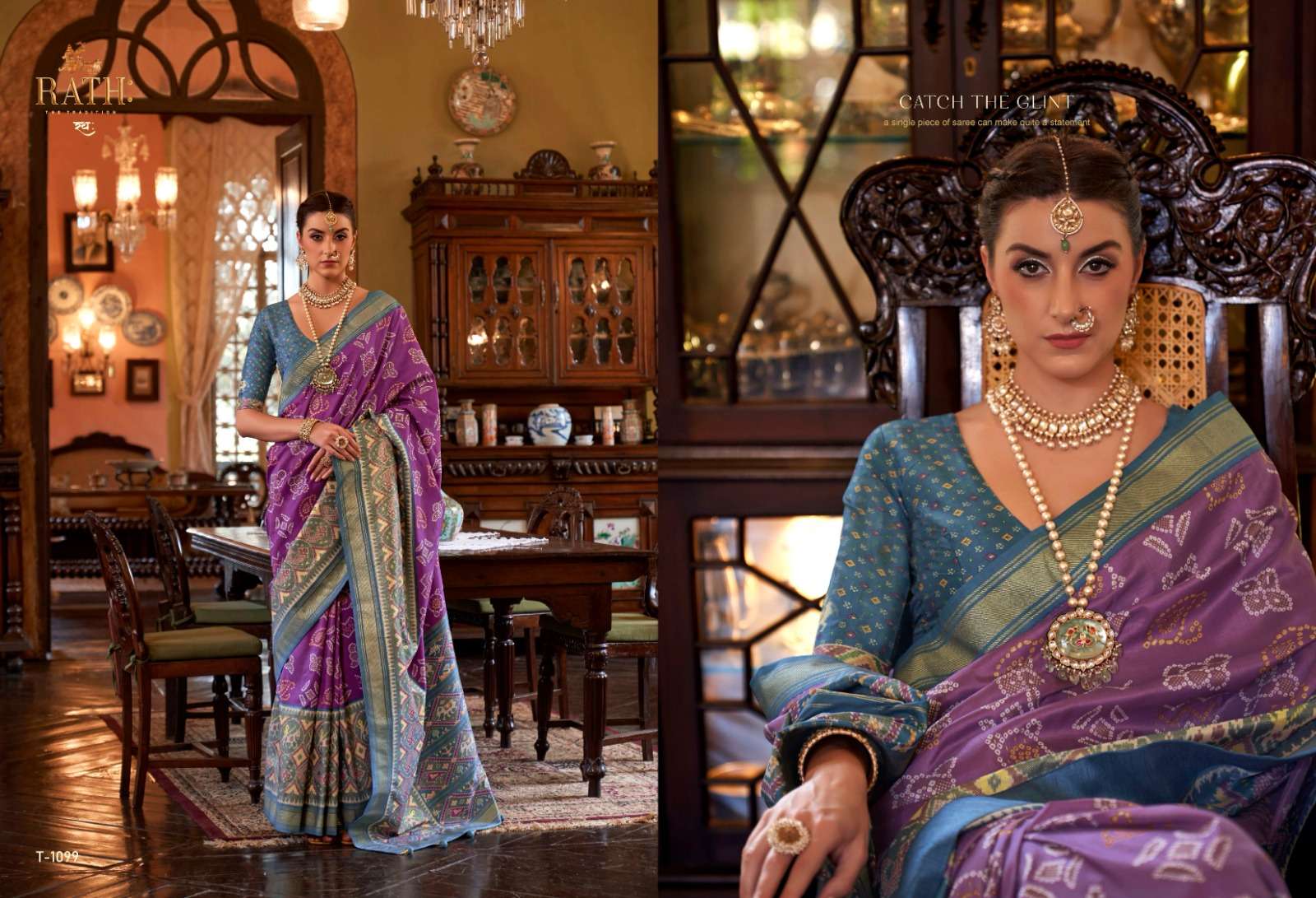 Rang Mahal By Rath 1090 To 1099 Series Indian Traditional Wear Collection Beautiful Stylish Fancy Colorful Party Wear & Occasional Wear Tussar Silk Sarees At Wholesale Price