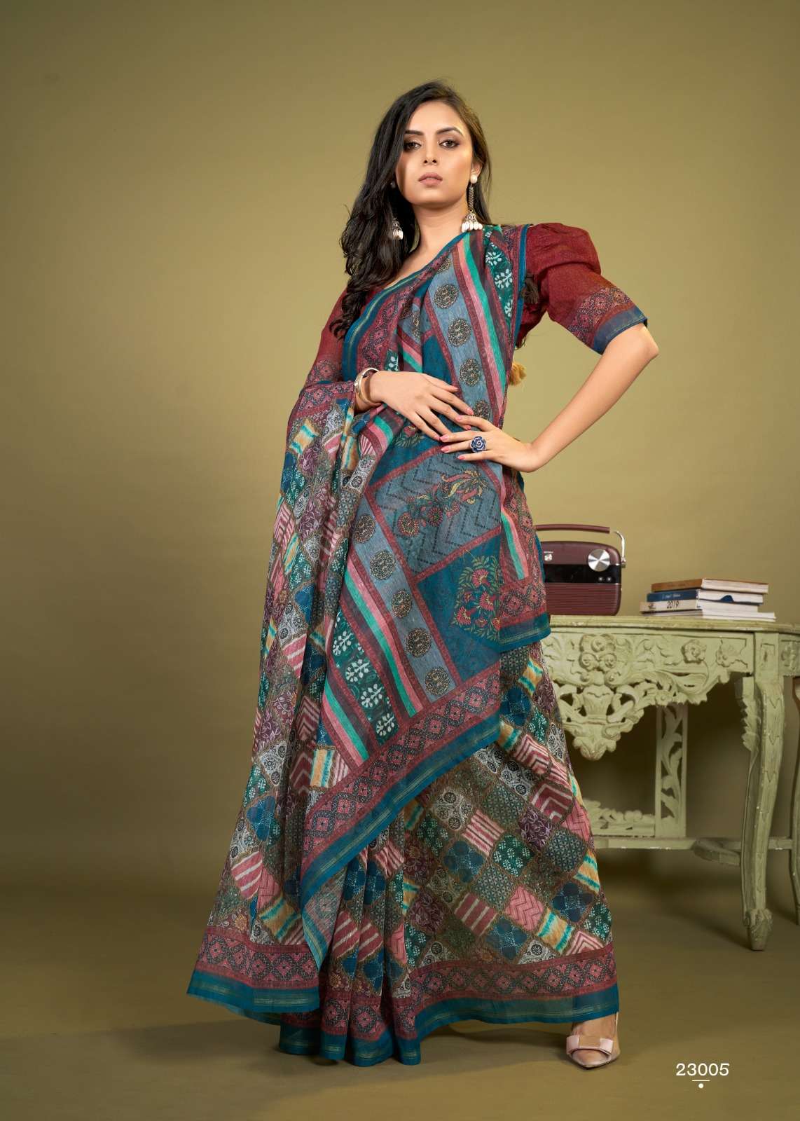 Stelvin By The Fabrica 23001 To 23010 Series Indian Traditional Wear Collection Beautiful Stylish Fancy Colorful Party Wear & Occasional Wear Cotton Sarees At Wholesale Price