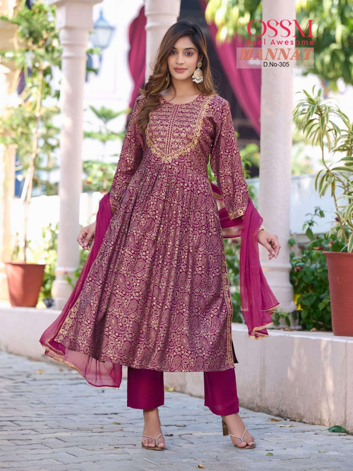 MANNAT VOL-3 BY OSSM 101 TO 106 SERIES BEAUTIFUL SUITS COLORFUL STYLISH FANCY CASUAL WEAR & ETHNIC WEAR MODAL CHANDERI PRINT DRESSES AT WHOLESALE PRICE