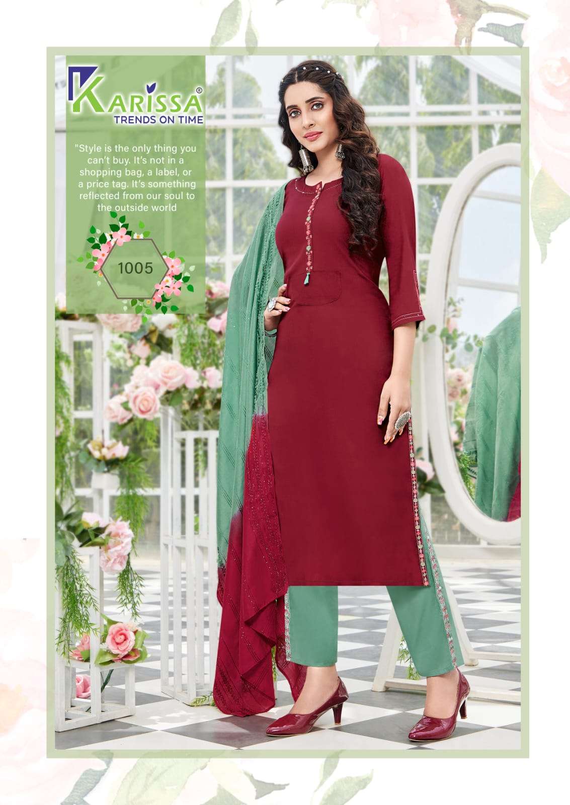 ANANYA BY KARISSA 1001 TO 1006 SERIES BEAUTIFUL SUITS COLORFUL STYLISH FANCY CASUAL WEAR & ETHNIC WEAR RAYON DRESSES AT WHOLESALE PRICE