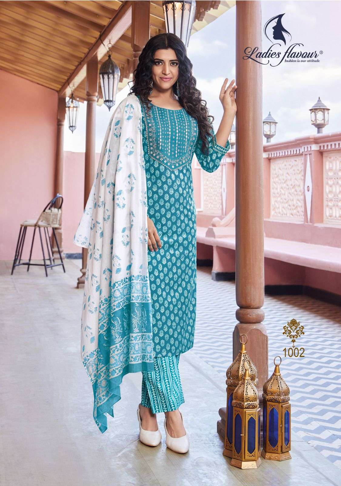 Dollar Vol-2 By Ladies Flavour 1001 To 1004 Series Beautiful Suits Colorful Stylish Fancy Casual Wear & Ethnic Wear Pure Cotton Dresses At Wholesale Price