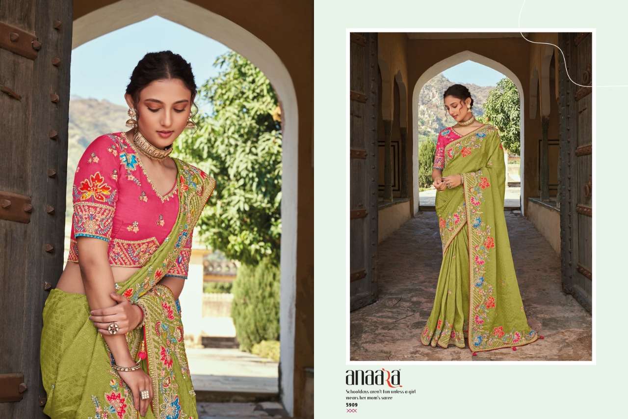 Anaara 5901 Series By Tathastu 5901 To 5912 Series Indian Traditional Wear Collection Beautiful Stylish Fancy Colorful Party Wear & Occasional Wear Fancy Sarees At Wholesale Price