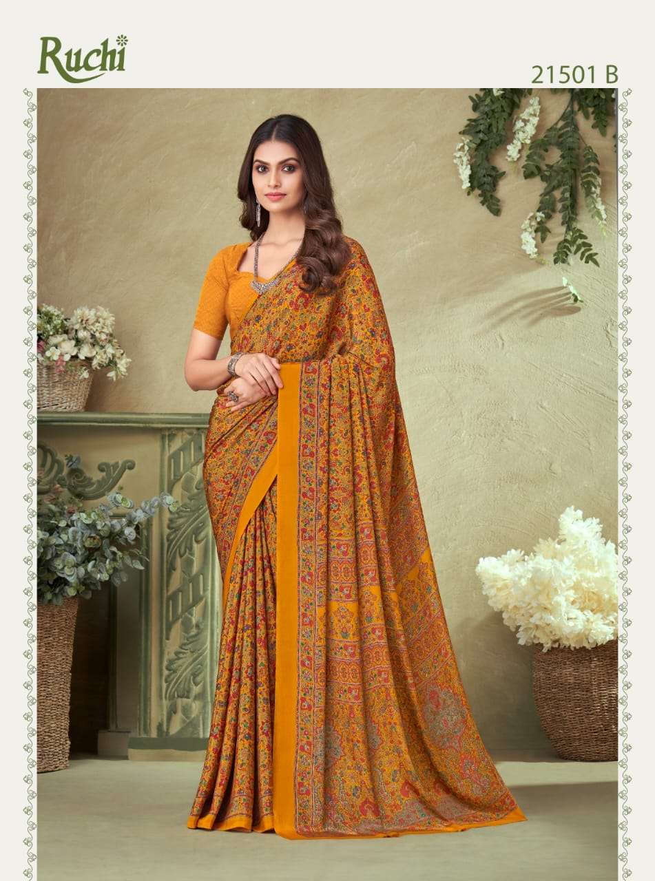 Vivanta Silk Vol-16 By Ruchi 21501-A To 21506-B Series Indian Traditional Wear Collection Beautiful Stylish Fancy Colorful Party Wear & Occasional Wear Crepe Silk Sarees At Wholesale Price