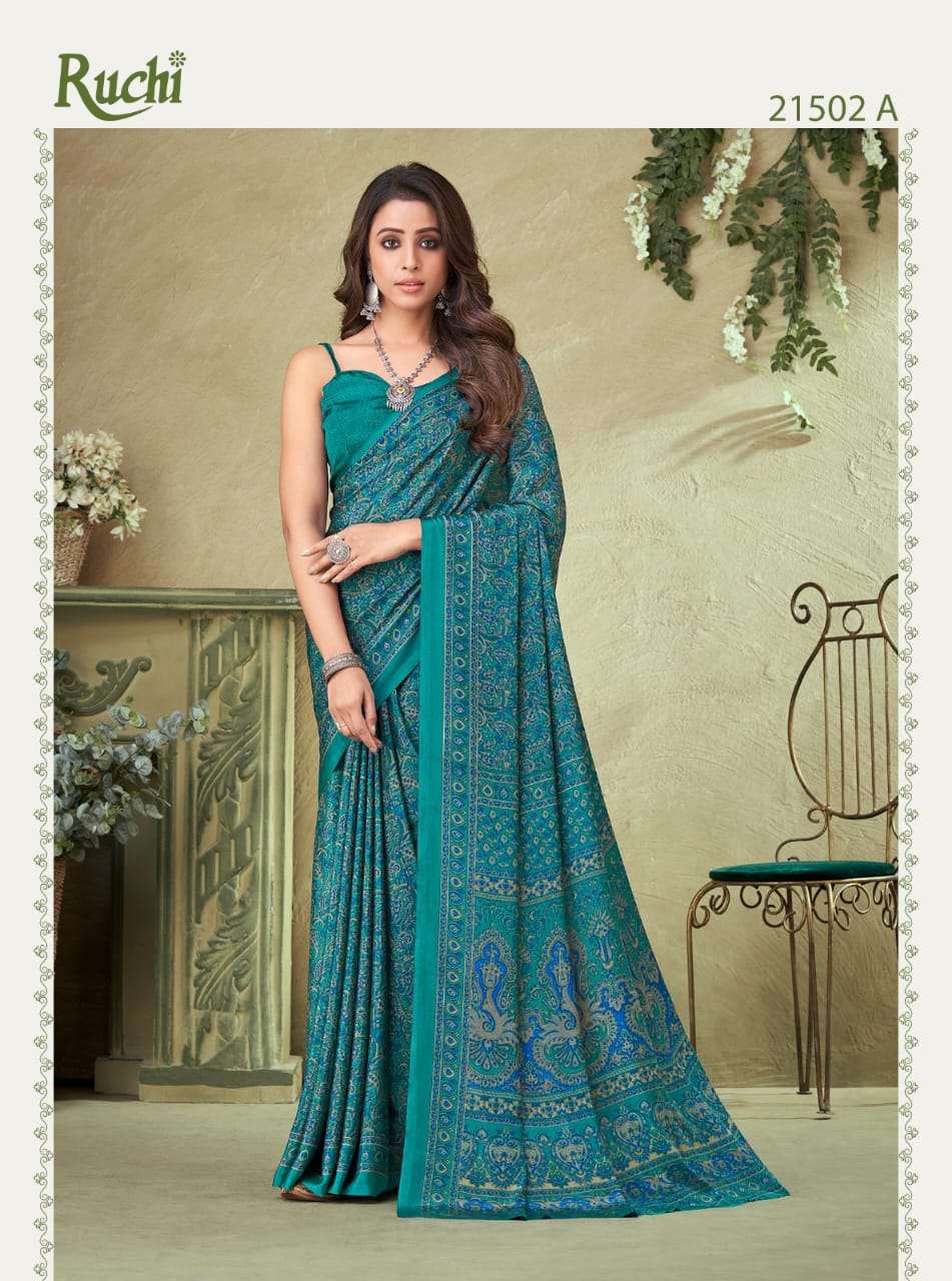 Vivanta Silk Vol-16 By Ruchi 21501-A To 21506-B Series Indian Traditional Wear Collection Beautiful Stylish Fancy Colorful Party Wear & Occasional Wear Crepe Silk Sarees At Wholesale Price