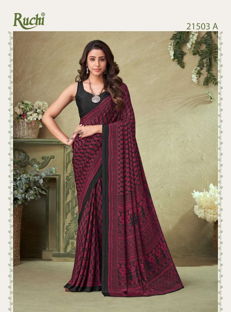 Vivanta Silk Vol-16 By Ruchi 21501-A To 21506-B Series Indian Traditional Wear Collection Beautiful Stylish Fancy Colorful Party Wear & Occasional Wear Crepe Silk Sarees At Wholesale Price