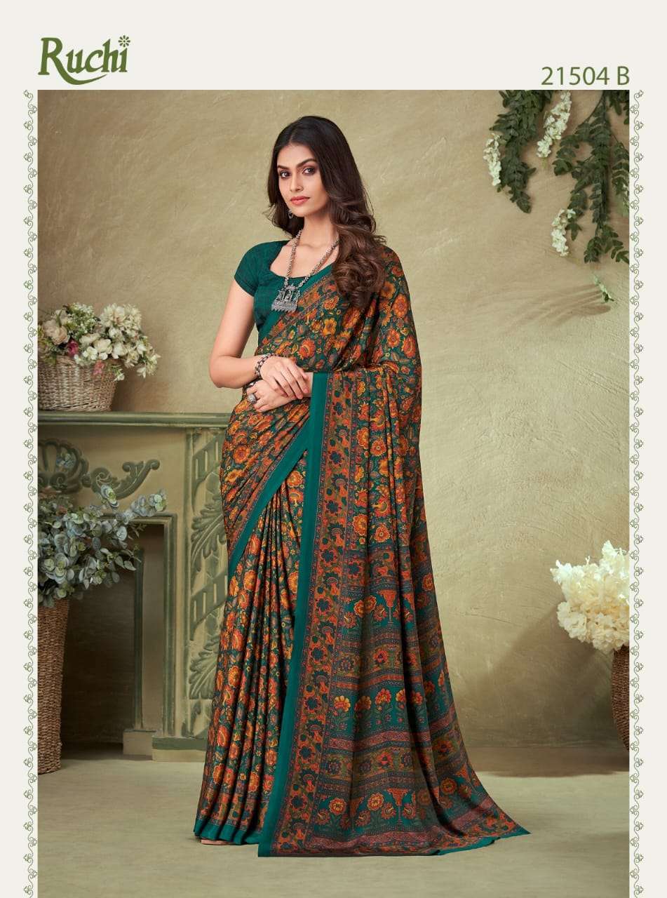 Vivanta Silk Vol-16 By Ruchi 21501-A To 21506-B Series Indian Traditional Wear Collection Beautiful Stylish Fancy Colorful Party Wear & Occasional Wear Crepe Silk Sarees At Wholesale Price