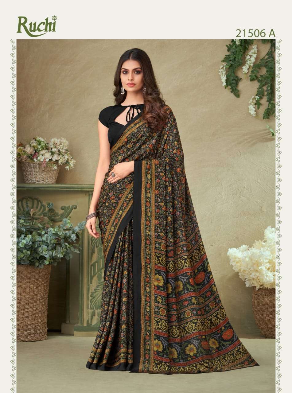 Vivanta Silk Vol-16 By Ruchi 21501-A To 21506-B Series Indian Traditional Wear Collection Beautiful Stylish Fancy Colorful Party Wear & Occasional Wear Crepe Silk Sarees At Wholesale Price