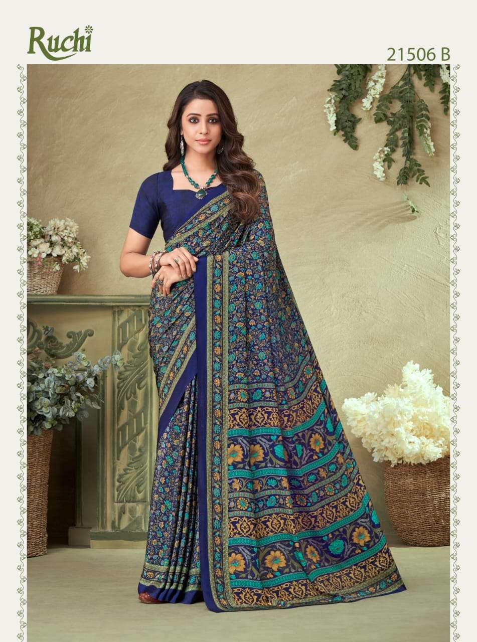 Vivanta Silk Vol-16 By Ruchi 21501-A To 21506-B Series Indian Traditional Wear Collection Beautiful Stylish Fancy Colorful Party Wear & Occasional Wear Crepe Silk Sarees At Wholesale Price