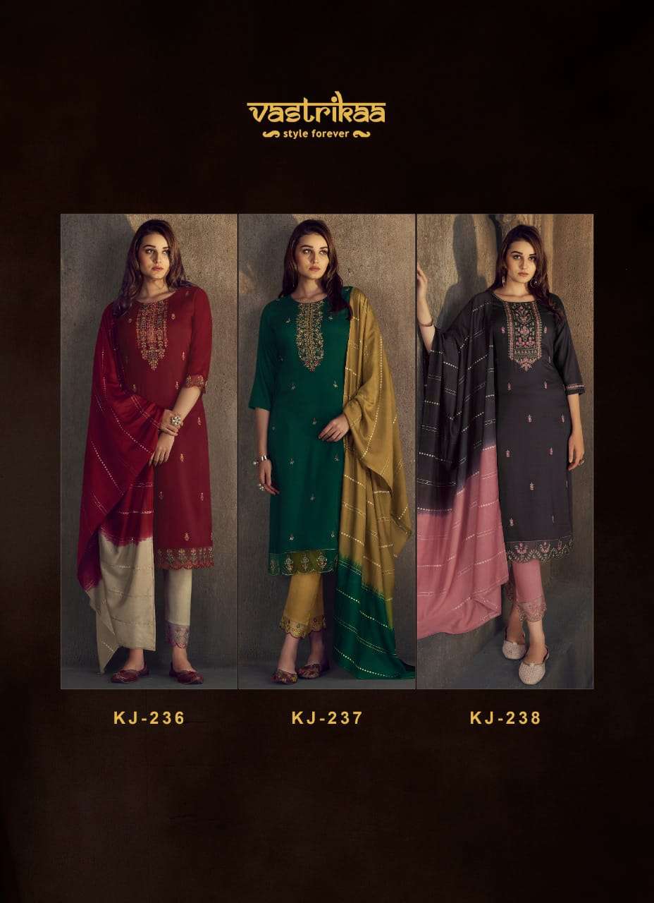 IBADAT BY VASTRIKAA 236 TO 241 SERIES DESIGNER SUITS COLLECTION BEAUTIFUL STYLISH FANCY COLORFUL PARTY WEAR & OCCASIONAL WEAR CHINNON DRESSES AT WHOLESALE PRICE