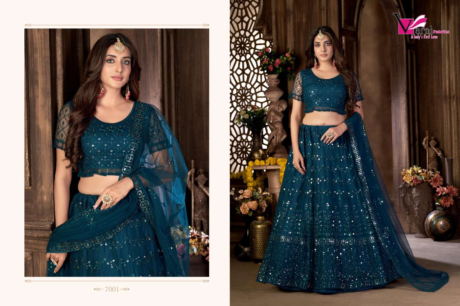 Zeeya Mehak By Varni Fabrics 7001 To 7004 Series Designer Beautiful Navratri Collection Occasional Wear & Party Wear Net Lehengas At Wholesale Price