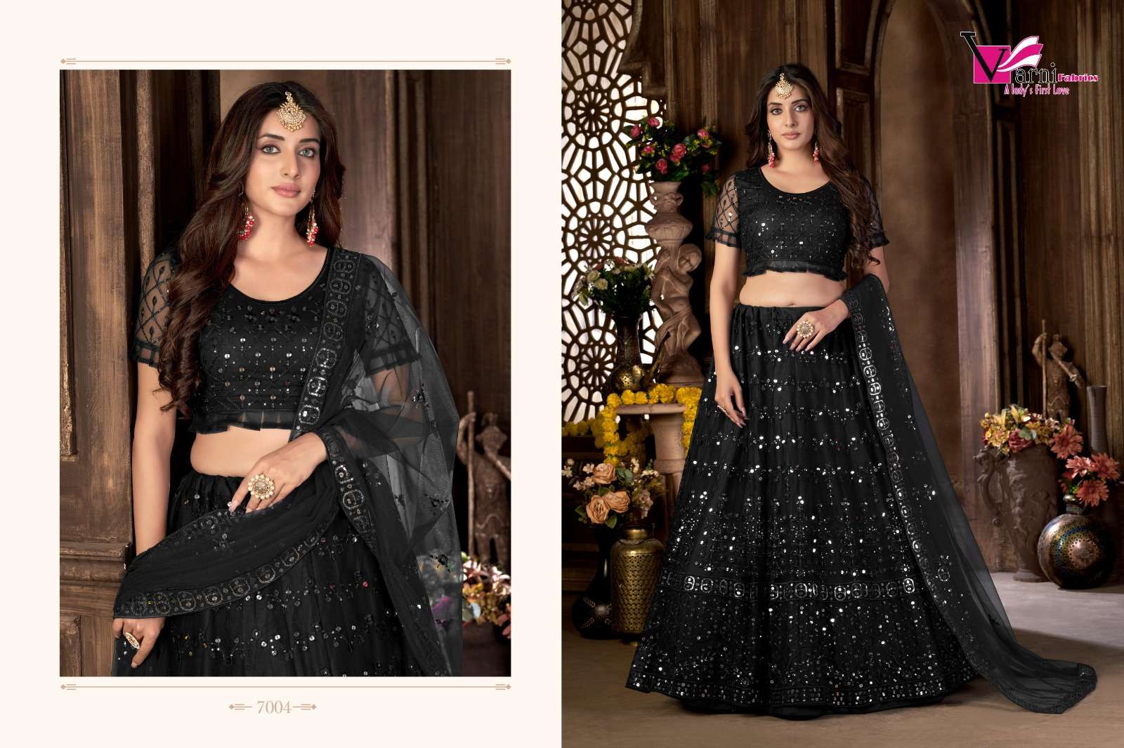 Zeeya Mehak By Varni Fabrics 7001 To 7004 Series Designer Beautiful Navratri Collection Occasional Wear & Party Wear Net Lehengas At Wholesale Price