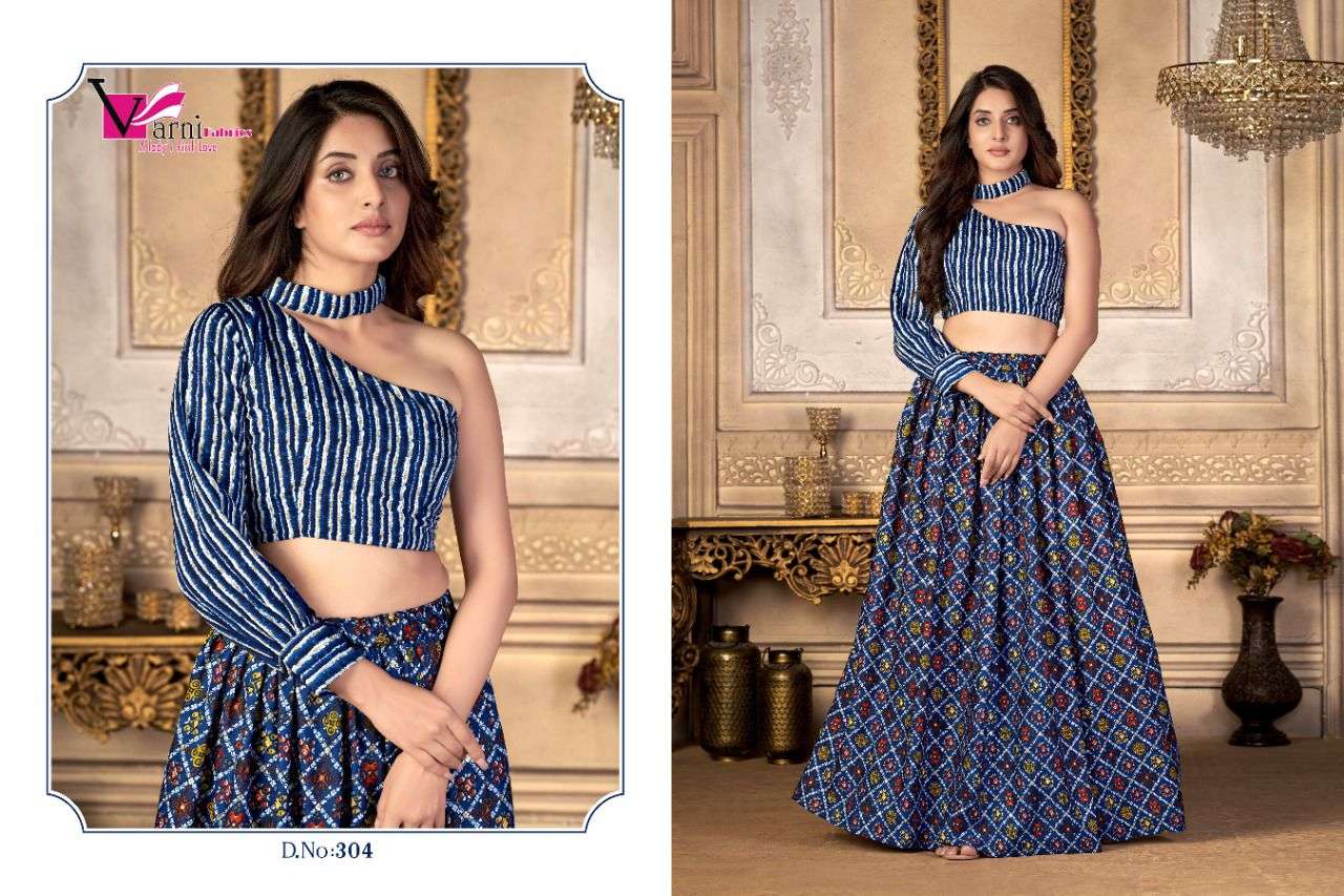 Zeeya Raas By Varni Fabrics 301 To 304 Series Designer Beautiful Navratri Collection Occasional Wear & Party Wear Silk Lehengas At Wholesale Price