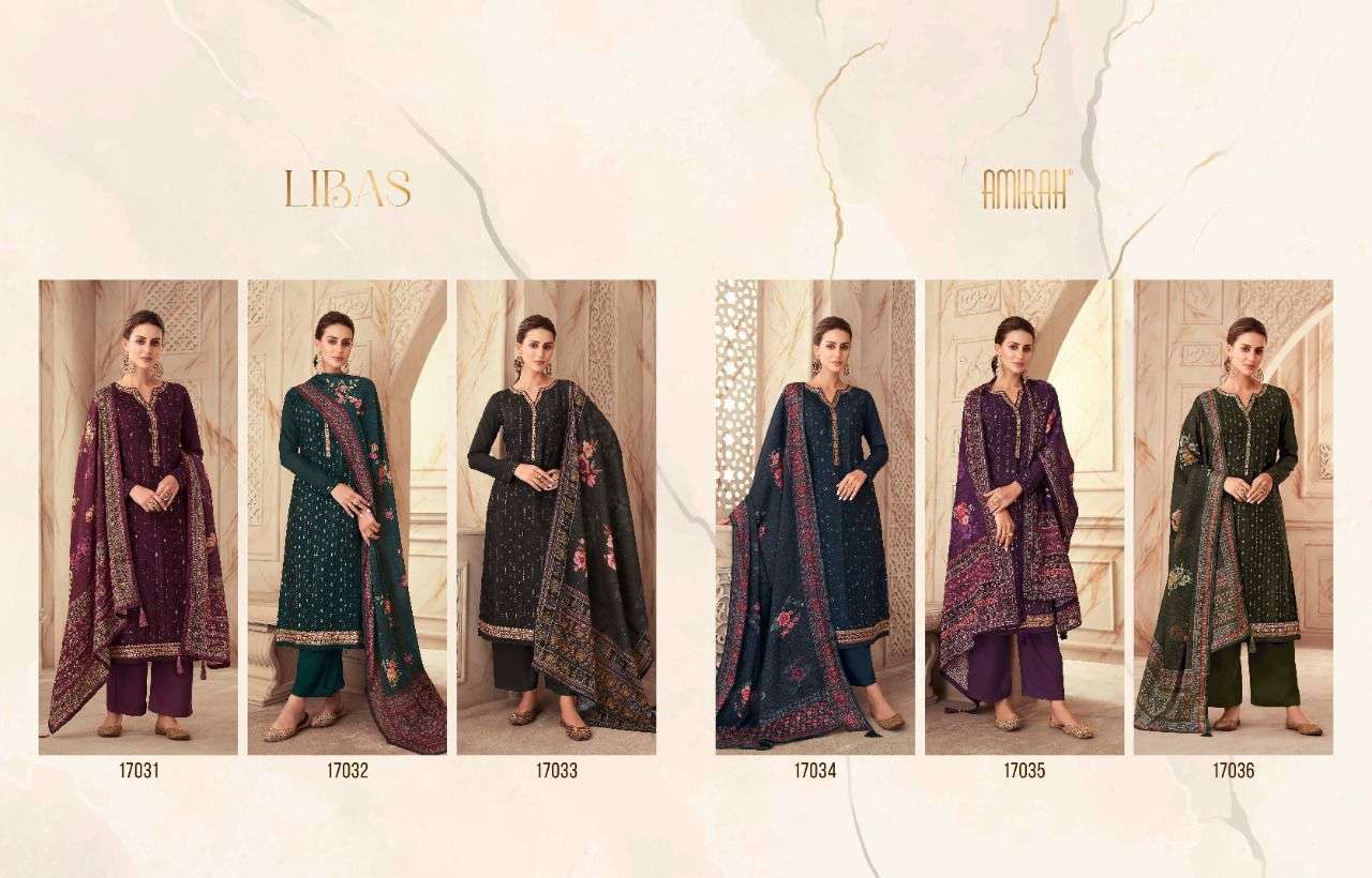 Libas By Amirah 17031 To 17036 Series Beautiful Suits Colorful Stylish Fancy Casual Wear & Ethnic Wear Chinnon Silk Dresses At Wholesale Price