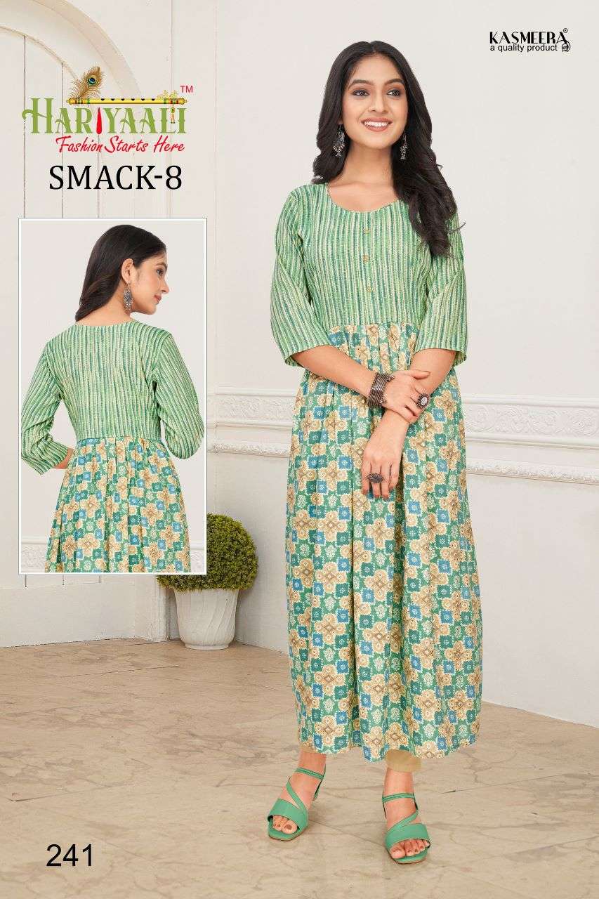 SMACK VOL-8 BY HARIYAALI 222 TO 251 SERIES DESIGNER STYLISH FANCY COLORFUL BEAUTIFUL PARTY WEAR & ETHNIC WEAR COLLECTION CAPSULE KURTIS AT WHOLESALE PRICE