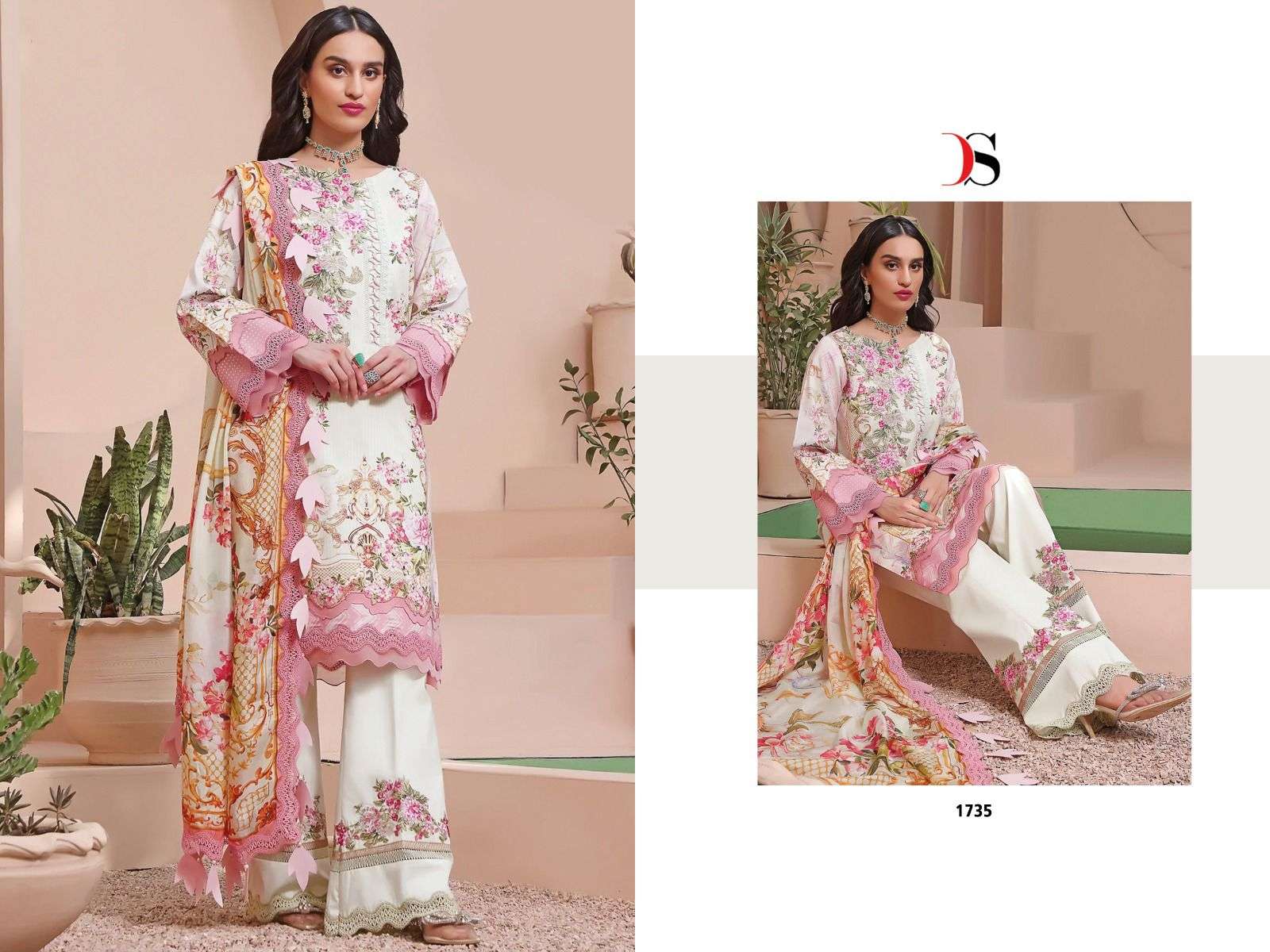 Firdous Queens Court Remix By Deepsy Suits Designer Pakistani Suits Beautiful Fancy Stylish Colorful Party Wear & Occasional Wear Pure Cotton Printed Embroidery Dresses At Wholesale Price