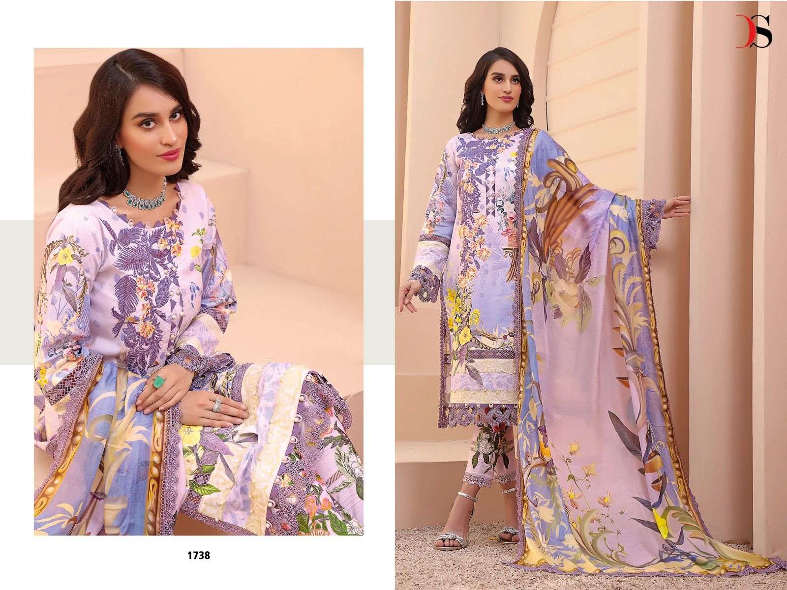 Firdous Queens Court Remix By Deepsy Suits Designer Pakistani Suits Beautiful Fancy Stylish Colorful Party Wear & Occasional Wear Pure Cotton Printed Embroidery Dresses At Wholesale Price