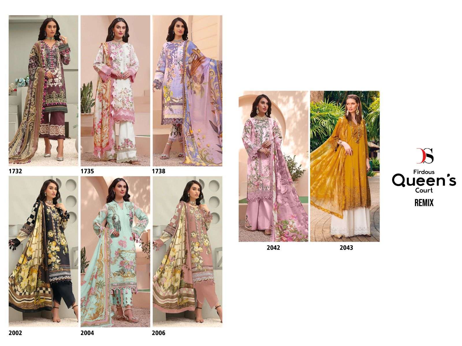 Firdous Queens Court Remix By Deepsy Suits Designer Pakistani Suits Beautiful Fancy Stylish Colorful Party Wear & Occasional Wear Pure Cotton Printed Embroidery Dresses At Wholesale Price