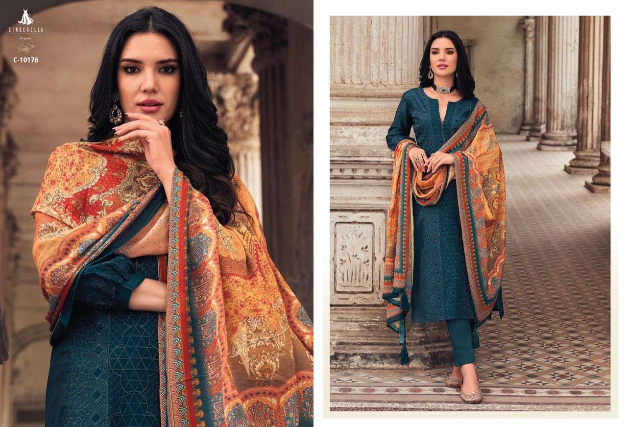 ORABEL BY CINDERELLA 10176 TO 10181 SERIES BEAUTIFUL SUITS COLORFUL STYLISH FANCY CASUAL WEAR & ETHNIC WEAR PURE SILK DRESSES AT WHOLESALE PRICE