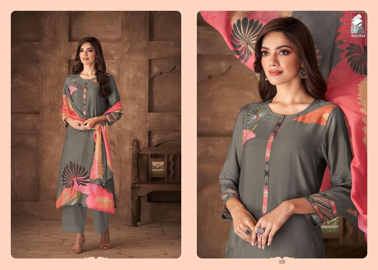 ITRA BY SAHIBA FABRICS BEAUTIFUL SUITS COLORFUL STYLISH FANCY CASUAL WEAR & ETHNIC WEAR MUSLIN SILK DRESSES AT WHOLESALE PRICE