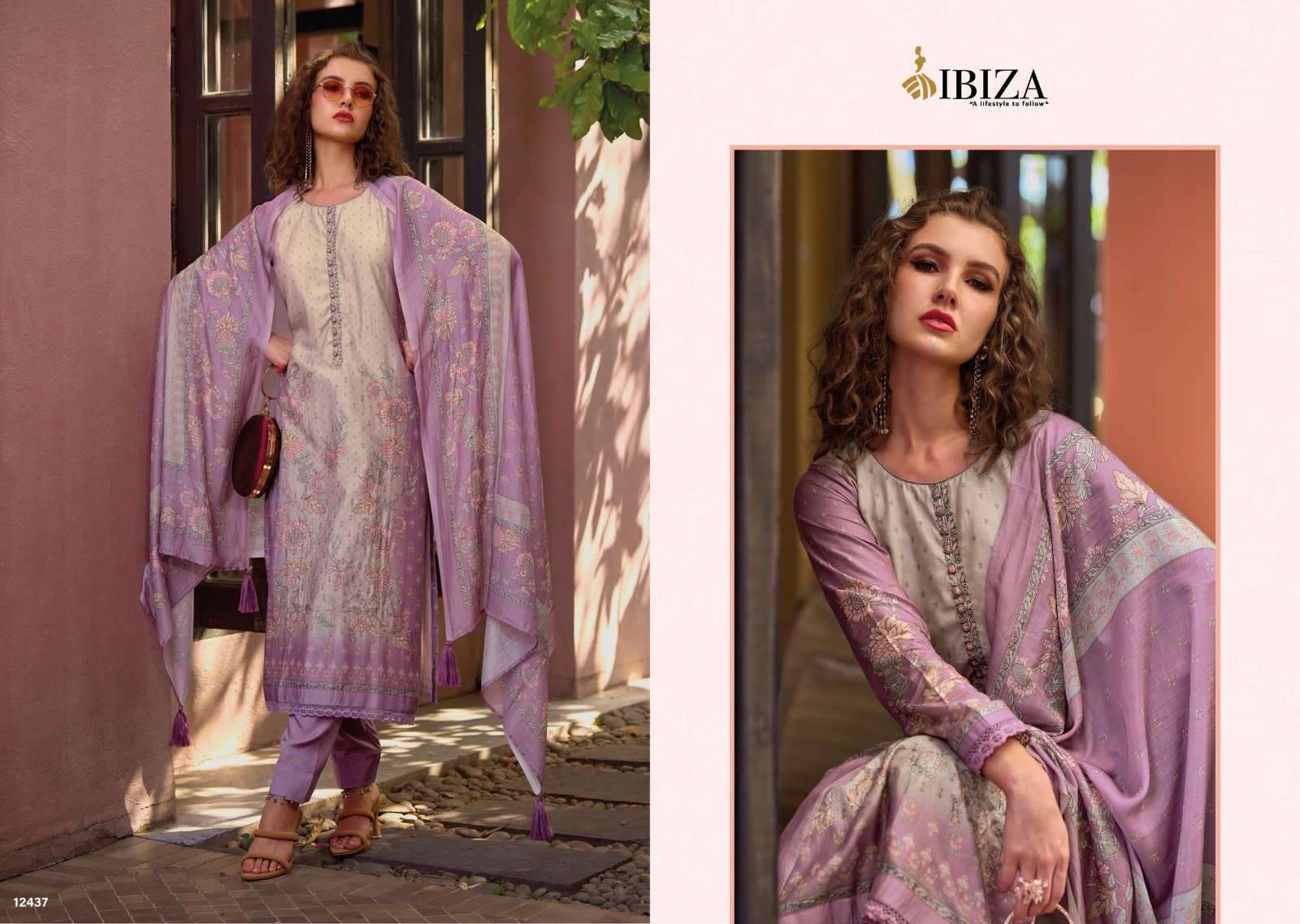 IZNIK BY IBIZA 12436 TO 12443 SERIES BEAUTIFUL SUITS STYLISH COLORFUL FANCY CASUAL WEAR & ETHNIC WEAR BEMBERG MUSLIN DRESSES AT WHOLESALE PRICE