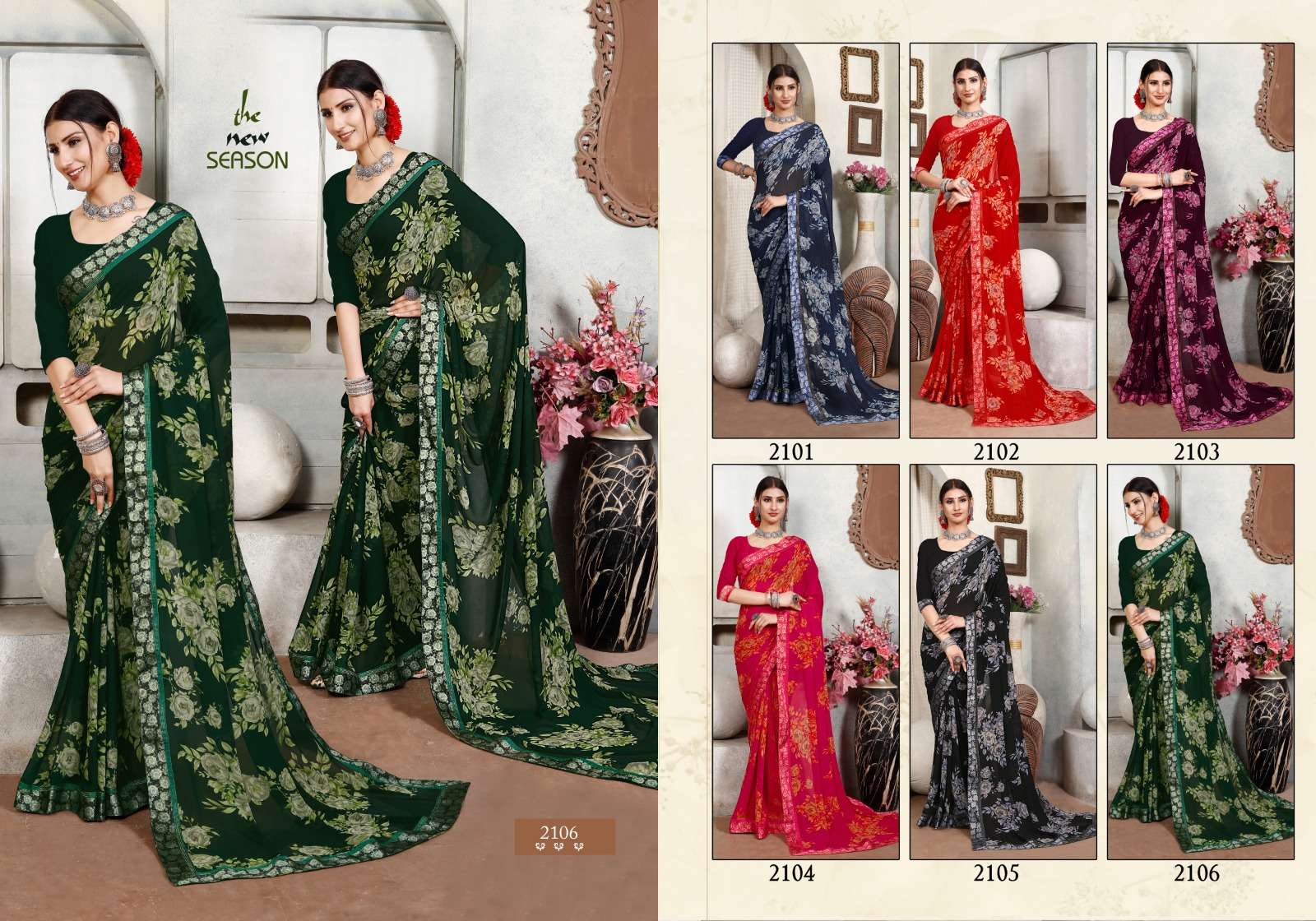 Shalimar By Mintorsi 2101 To 2106 Series Indian Traditional Wear Collection Beautiful Stylish Fancy Colorful Party Wear & Occasional Wear Satin Sarees At Wholesale Price