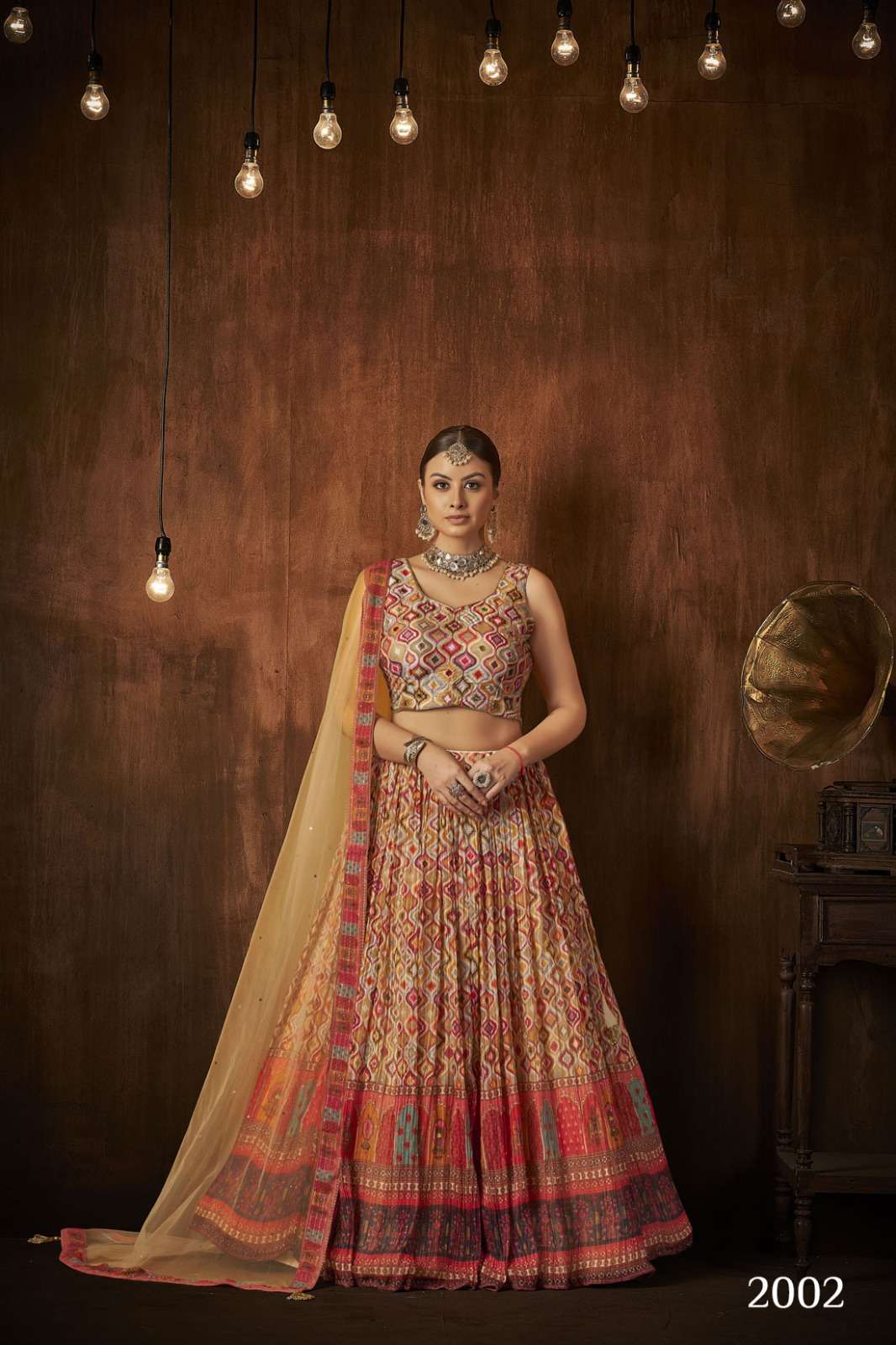 Aakrut Vol-2 By Tejasvee 2001 To 2003 Series Indian Traditional Beautiful Stylish Designer Banarasi Silk Jacquard Embroidered Party Wear Heavy Georgette Lehengas At Wholesale Price