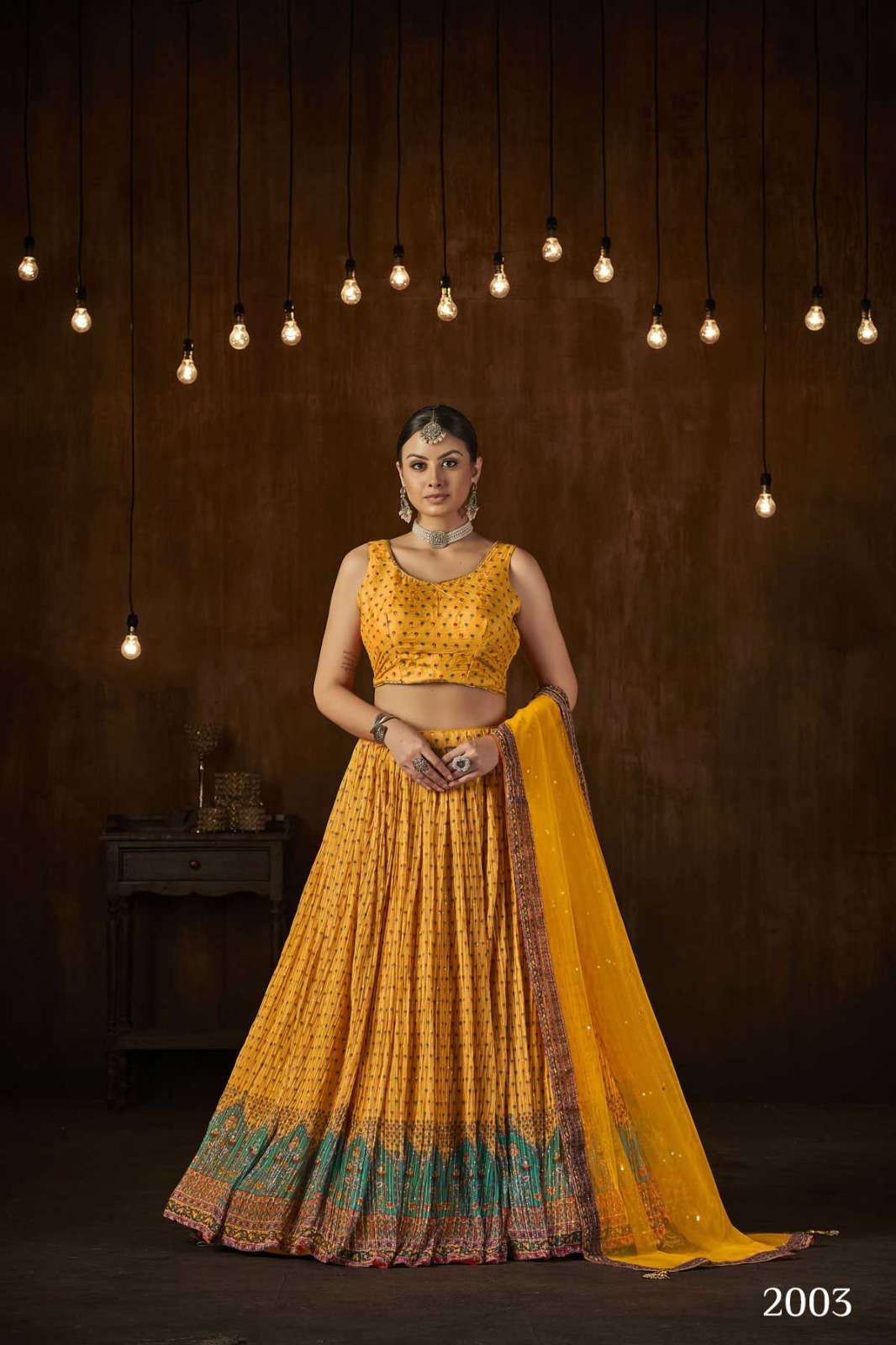Aakrut Vol-2 By Tejasvee 2001 To 2003 Series Indian Traditional Beautiful Stylish Designer Banarasi Silk Jacquard Embroidered Party Wear Heavy Georgette Lehengas At Wholesale Price