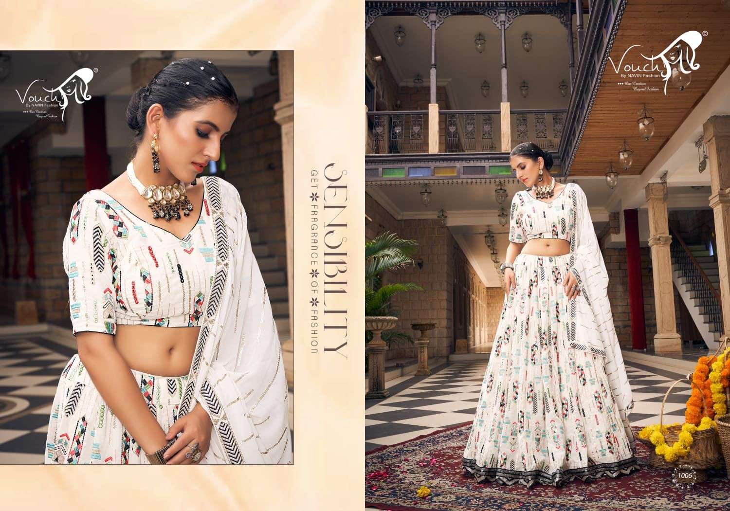 MONALISH BY VOUCHE 1001 TO 1006 SERIES INDIAN TRADITIONAL BEAUTIFUL STYLISH DESIGNER BANARASI SILK JACQUARD EMBROIDERED PARTY WEAR FANCY LEHENGAS AT WHOLESALE PRICE