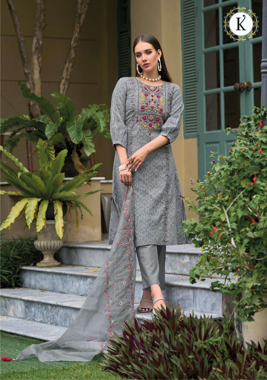 Noor-E-Ishq By Kalki 400201 To 40026 Series Beautiful Suits Colorful Stylish Fancy Casual Wear & Ethnic Wear Jacquard Cotton Dresses At Wholesale Price