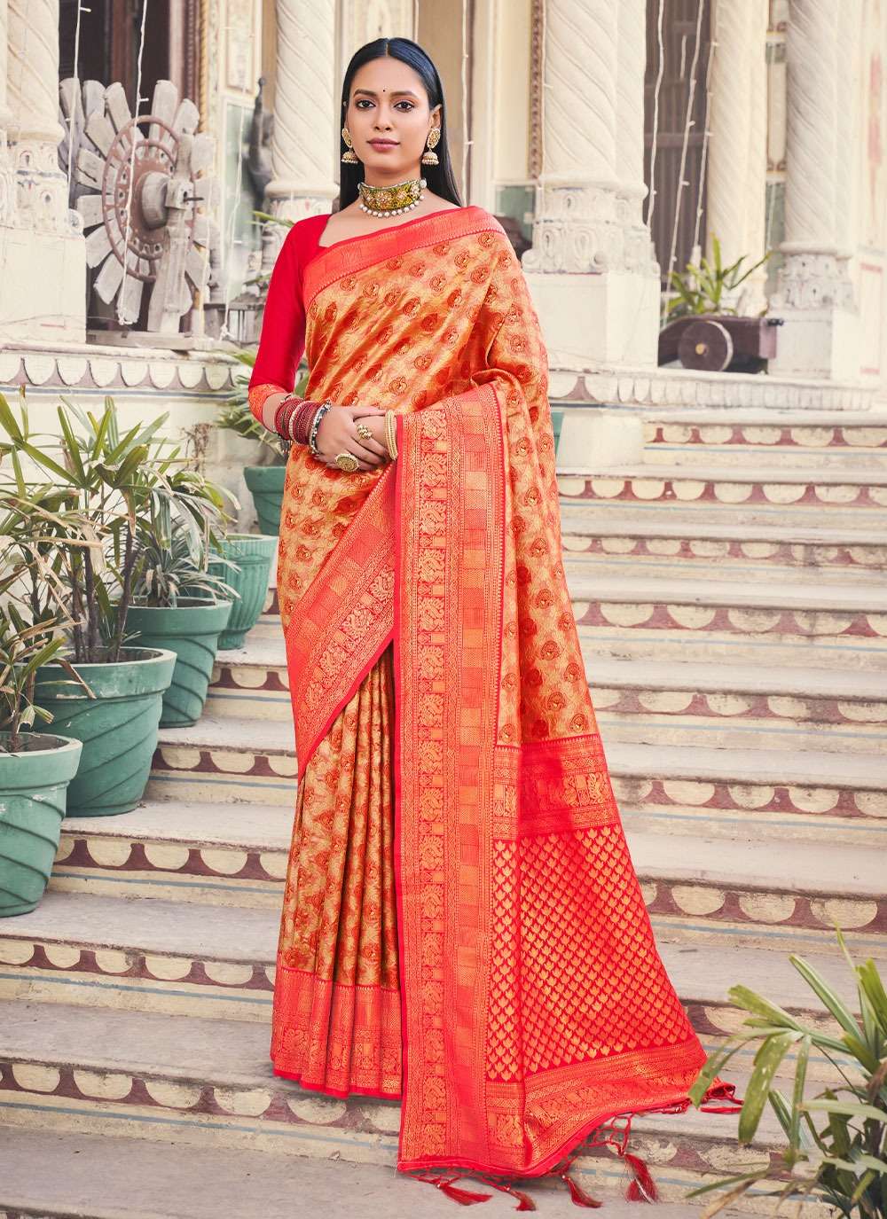RAJPARI BY SANGAM PRINTS 1001 TO 1006 SERIES INDIAN TRADITIONAL WEAR COLLECTION BEAUTIFUL STYLISH FANCY COLORFUL PARTY WEAR & OCCASIONAL WEAR KANJIVARAM SILK SAREES AT WHOLESALE PRICE