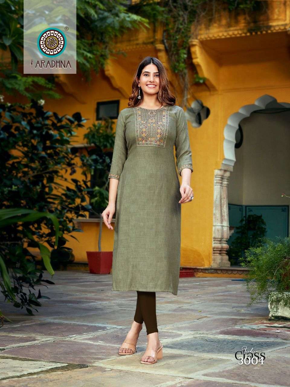FASHION CLASS VOL-3 BY ARADHNA FASHION 3001 TO 3005 SERIES DESIGNER STYLISH FANCY COLORFUL BEAUTIFUL PARTY WEAR & ETHNIC WEAR COLLECTION RAYON EMBROIDERED KURTIS AT WHOLESALE PRICE