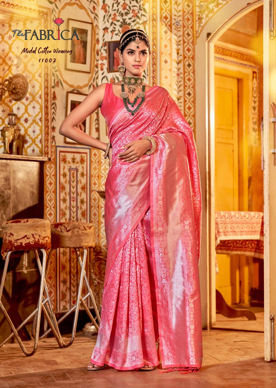 SAILAJA BY THE FABRICA 11001 TO 11006 SERIES INDIAN TRADITIONAL WEAR COLLECTION BEAUTIFUL STYLISH FANCY COLORFUL PARTY WEAR & OCCASIONAL WEAR COTTON SILK SAREES AT WHOLESALE PRICE