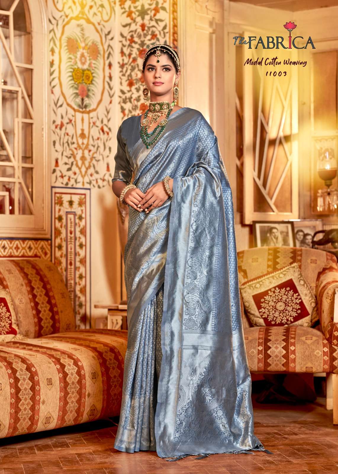 SAILAJA BY THE FABRICA 11001 TO 11006 SERIES INDIAN TRADITIONAL WEAR COLLECTION BEAUTIFUL STYLISH FANCY COLORFUL PARTY WEAR & OCCASIONAL WEAR COTTON SILK SAREES AT WHOLESALE PRICE