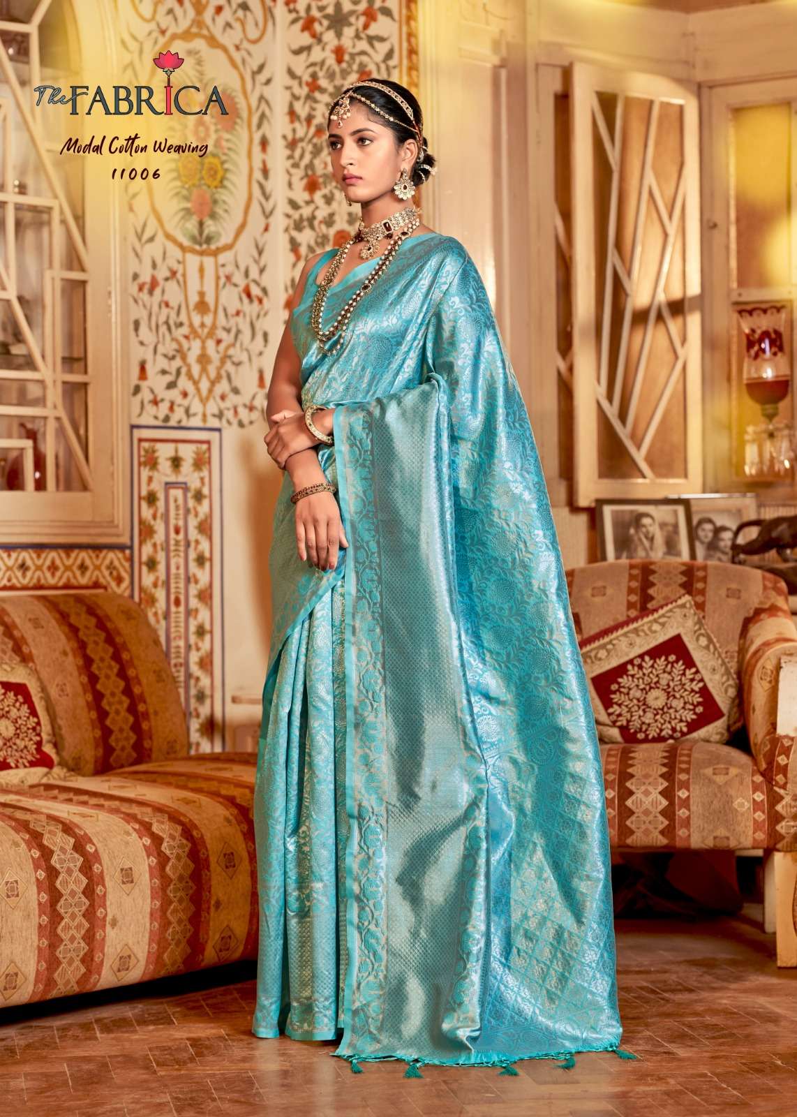 SAILAJA BY THE FABRICA 11001 TO 11006 SERIES INDIAN TRADITIONAL WEAR COLLECTION BEAUTIFUL STYLISH FANCY COLORFUL PARTY WEAR & OCCASIONAL WEAR COTTON SILK SAREES AT WHOLESALE PRICE