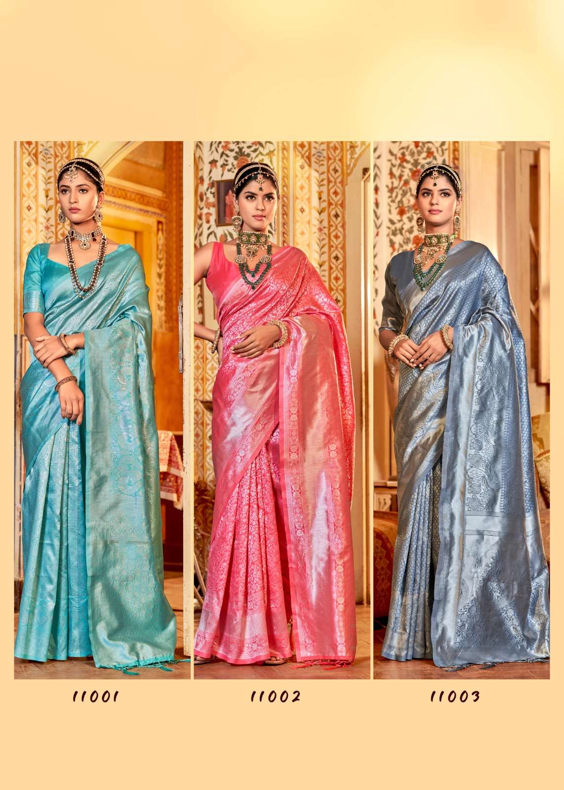 SAILAJA BY THE FABRICA 11001 TO 11006 SERIES INDIAN TRADITIONAL WEAR COLLECTION BEAUTIFUL STYLISH FANCY COLORFUL PARTY WEAR & OCCASIONAL WEAR COTTON SILK SAREES AT WHOLESALE PRICE