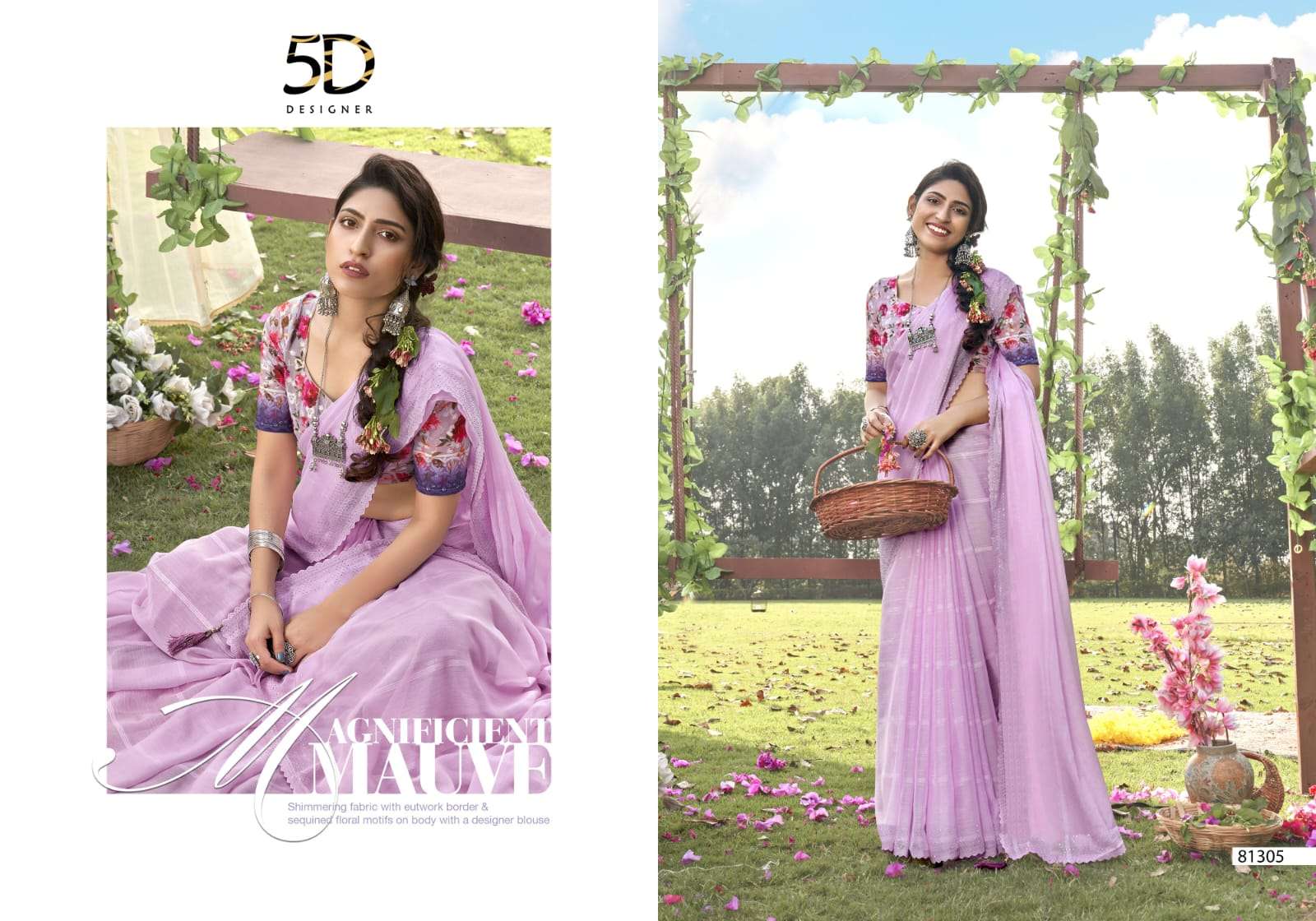 MATWALI BY 5D DESIGNER 80301 TO 80308 SERIES INDIAN TRADITIONAL WEAR COLLECTION BEAUTIFUL STYLISH FANCY COLORFUL PARTY WEAR & OCCASIONAL WEAR FANCY SAREES AT WHOLESALE PRICE