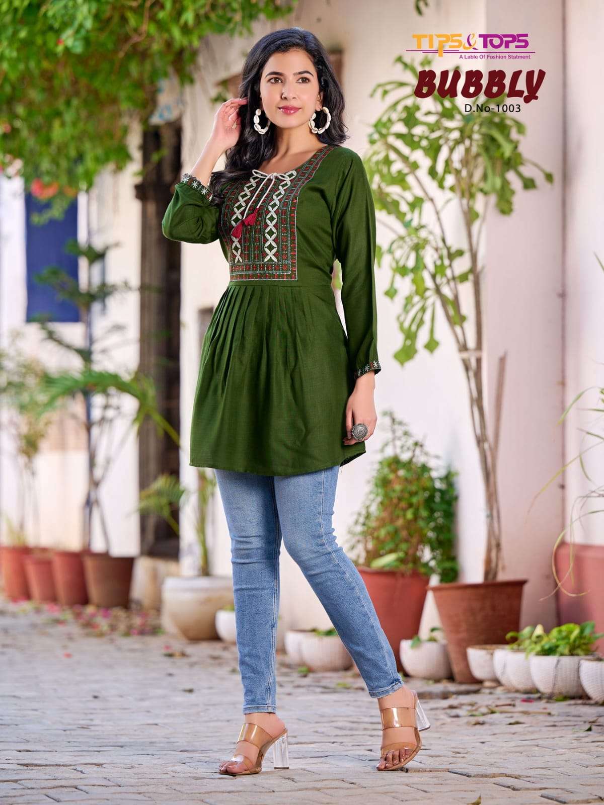 BUBBLY VOL-10 BY TIPS AND TOPS 1001 TO 1009 SERIES DESIGNER STYLISH FANCY COLORFUL BEAUTIFUL PARTY WEAR & ETHNIC WEAR COLLECTION RAYON SLUB EMBROIDERY TOPS AT WHOLESALE PRICE