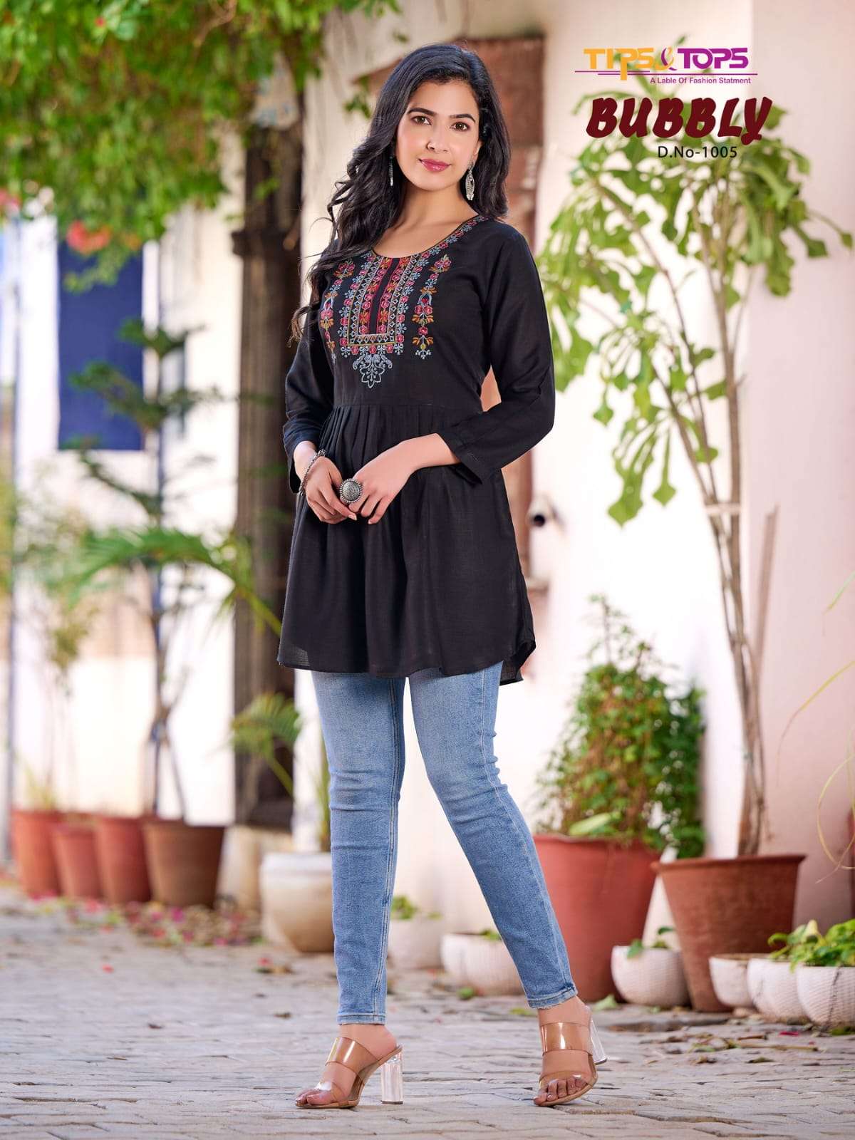 BUBBLY VOL-10 BY TIPS AND TOPS 1001 TO 1009 SERIES DESIGNER STYLISH FANCY COLORFUL BEAUTIFUL PARTY WEAR & ETHNIC WEAR COLLECTION RAYON SLUB EMBROIDERY TOPS AT WHOLESALE PRICE