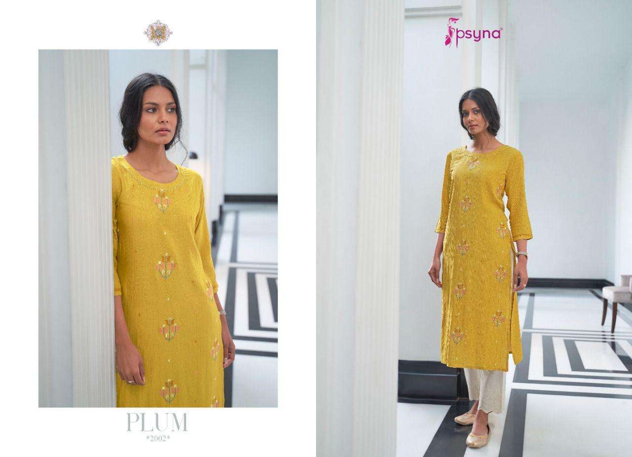 PLUM VOL-2 BY PSYNA 2001 TO 2006 SERIES BEAUTIFUL STYLISH FANCY COLORFUL CASUAL WEAR & ETHNIC WEAR RAYON EMBROIDERED KURTIS AT WHOLESALE PRICE