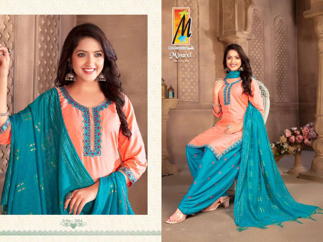 Minaxi By Master 1001 To 1008 Series Designer Patiyala Suits Collection Beautiful Stylish Fancy Colorful Party Wear & Occasional Wear Rayon Print Dresses At Wholesale Price