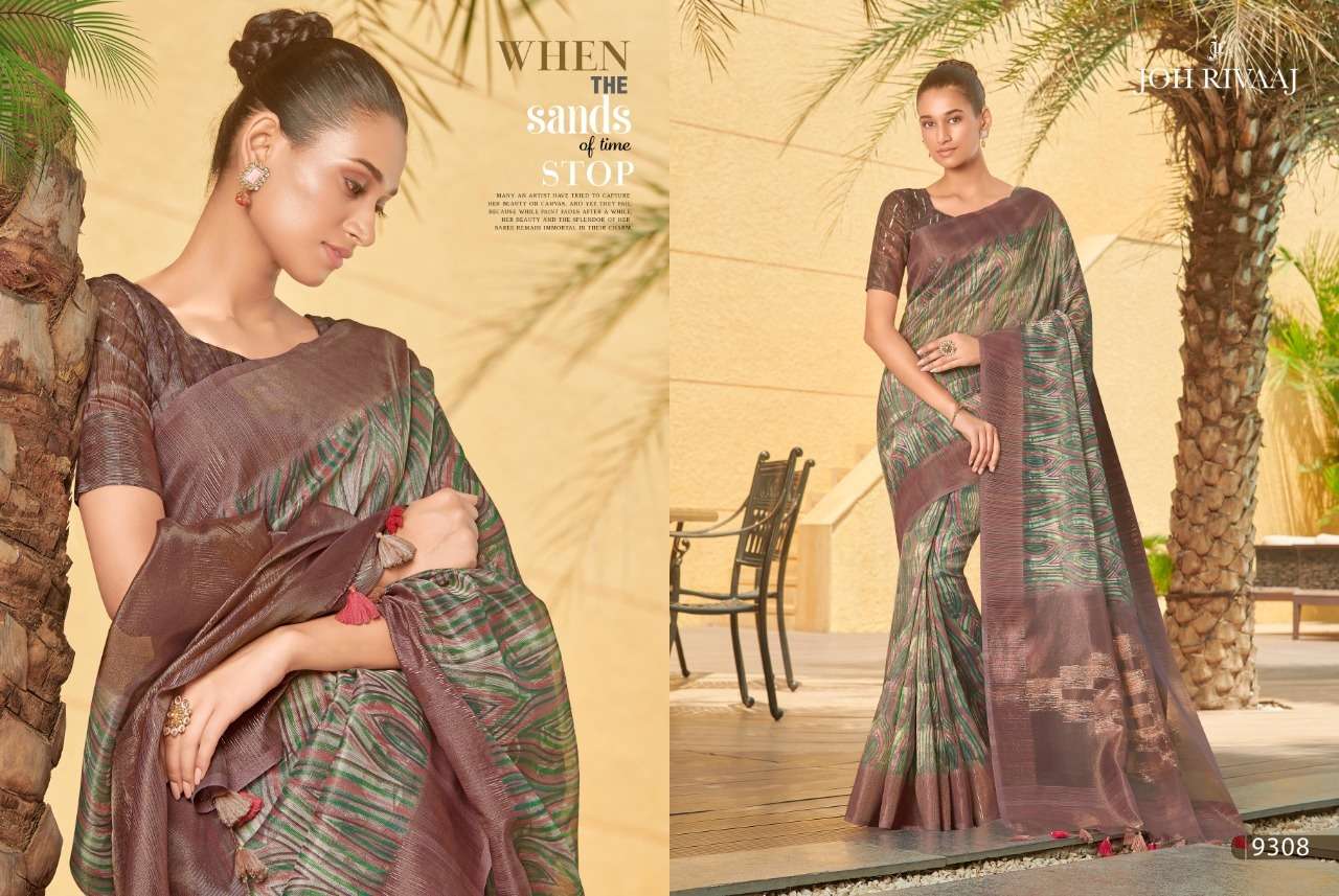 Chhapai Vol-3 By Joh Rivaaj 9301 To 9308 Series Indian Traditional Wear Collection Beautiful Stylish Fancy Colorful Party Wear & Occasional Wear Fancy Sarees At Wholesale Price