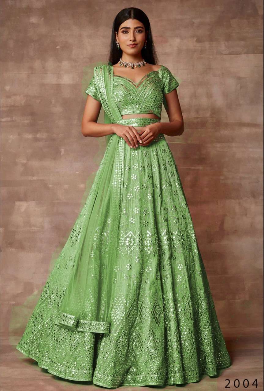 Acra By Prakruti 2001 To 2004 Series Indian Traditional Beautiful Stylish Designer Banarasi Silk Jacquard Embroidered Party Wear Soft Organza Lehengas At Wholesale Price