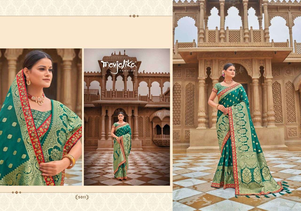 Madhu Kantha By Monjolika 5001 To 5013 Series Indian Traditional Wear Collection Beautiful Stylish Fancy Colorful Party Wear & Occasional Wear Chinnon Print Sarees At Wholesale Price