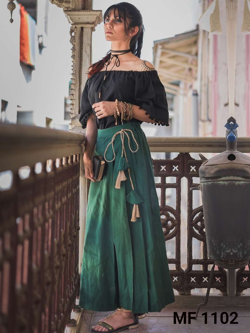 Mesmora 1101 Series By Mesmora 1101 To 1115 Series Beautiful Stylish Fancy Colorful Casual Wear & Ethnic Wear Cotton Print Tops With Bottom At Wholesale Price