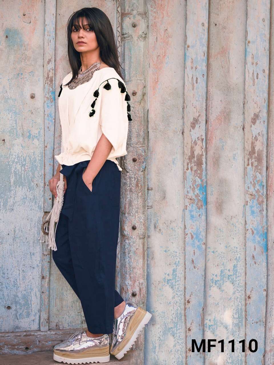 Mesmora 1101 Series By Mesmora 1101 To 1115 Series Beautiful Stylish Fancy Colorful Casual Wear & Ethnic Wear Cotton Print Tops With Bottom At Wholesale Price