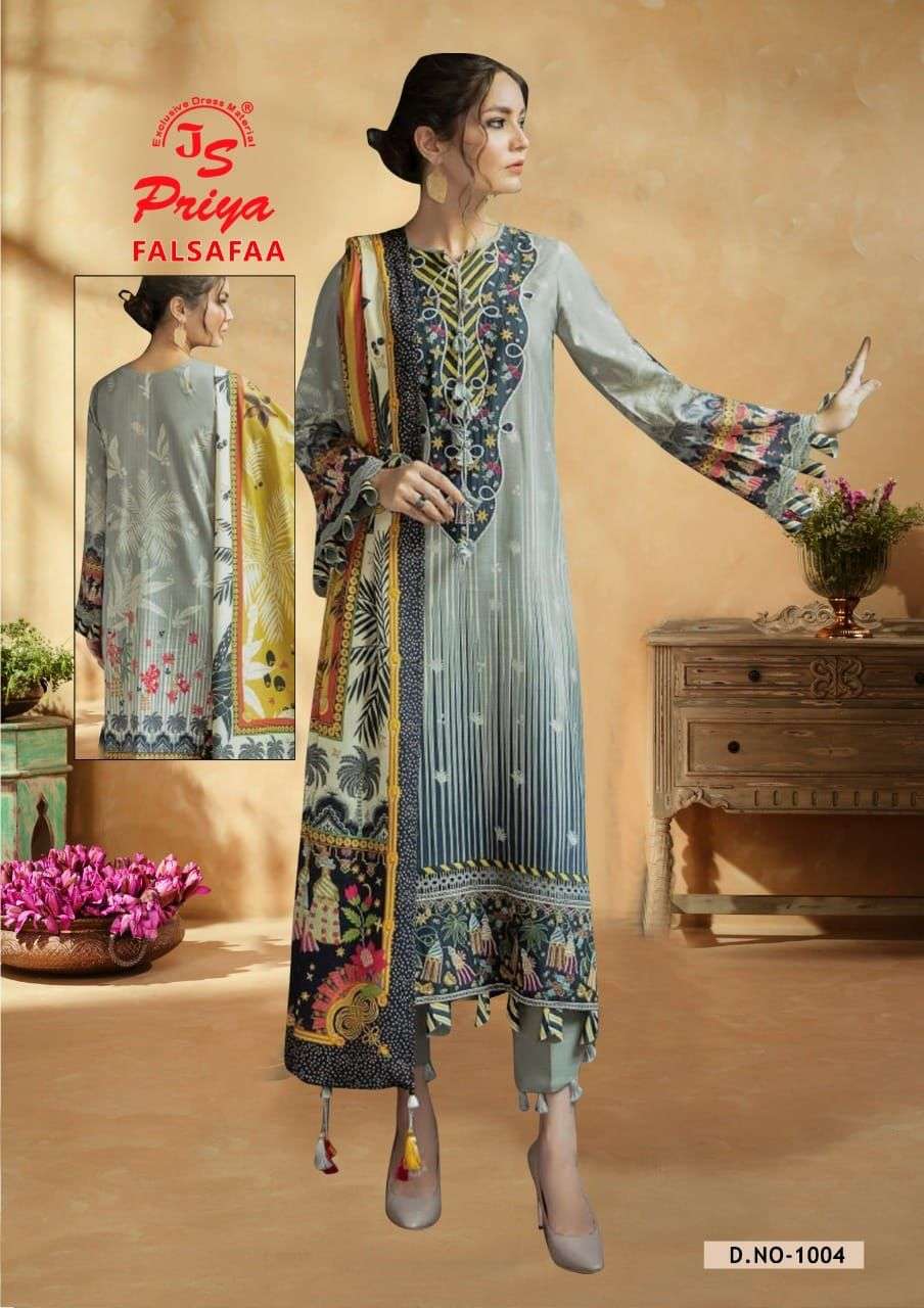 Falsafaa By J S Priya 1001 To 1008 Series Beautiful Stylish Suits Fancy Colorful Casual Wear & Ethnic Wear & Ready To Wear Rayon Satin Print Dresses At Wholesale Price