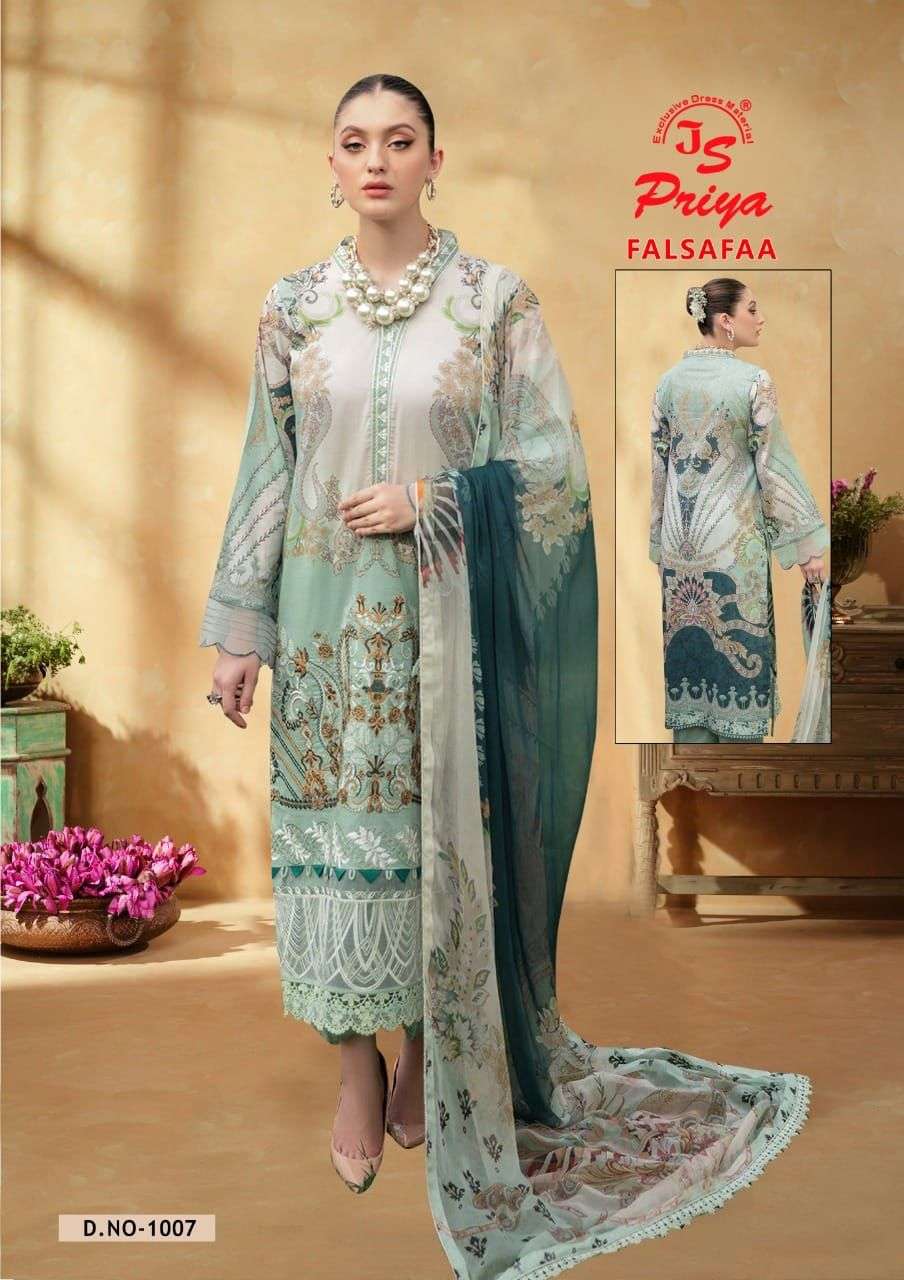 Falsafaa By J S Priya 1001 To 1008 Series Beautiful Stylish Suits Fancy Colorful Casual Wear & Ethnic Wear & Ready To Wear Rayon Satin Print Dresses At Wholesale Price
